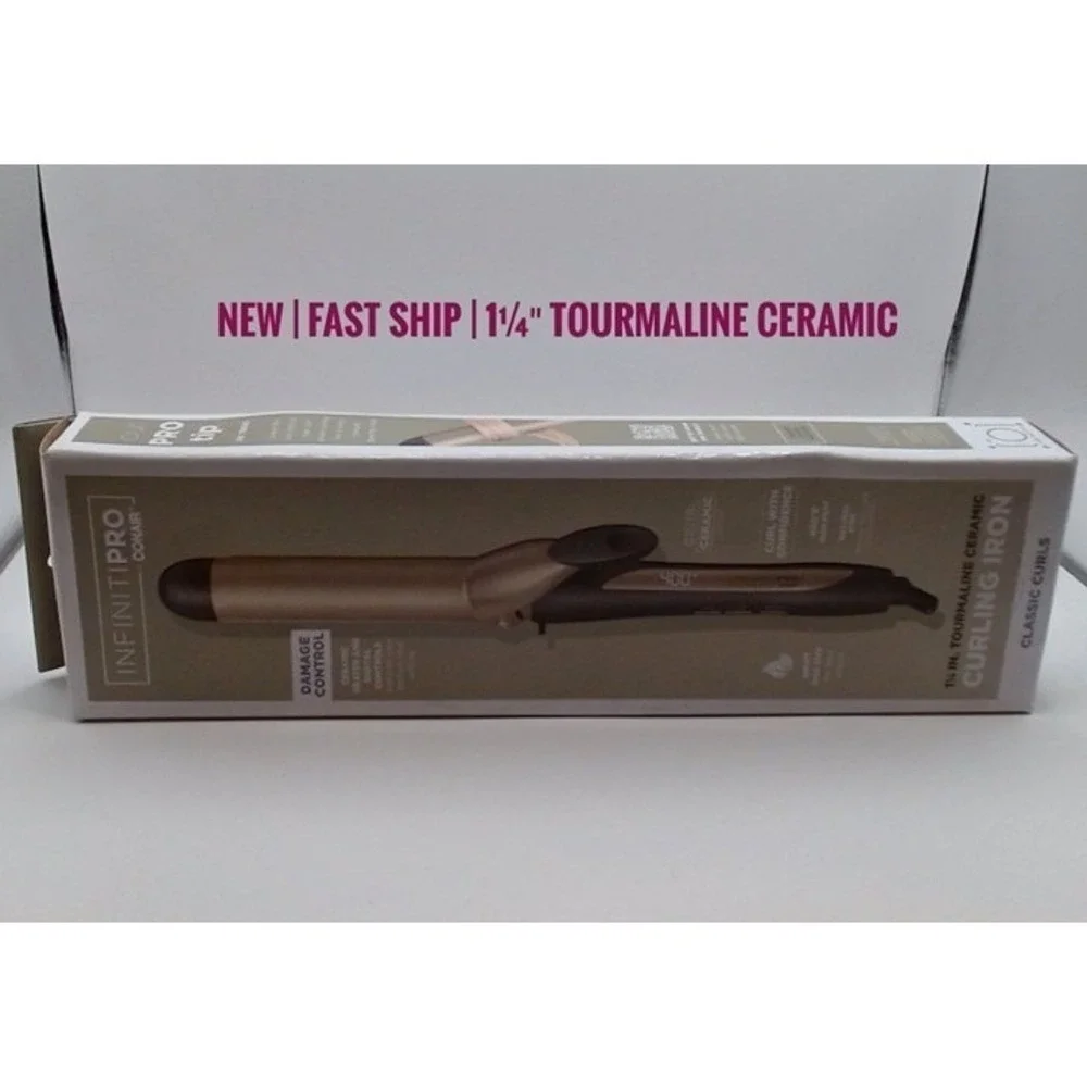 INFINITIPRO by Conair 1¼″ Tourmaline Ceramic‎ Curling Iron CD1001 NEW NIB